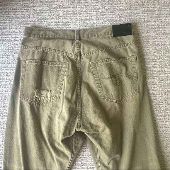R13 Cross Over Jean - Moss Green Sz 29 - Picture 8 of 13